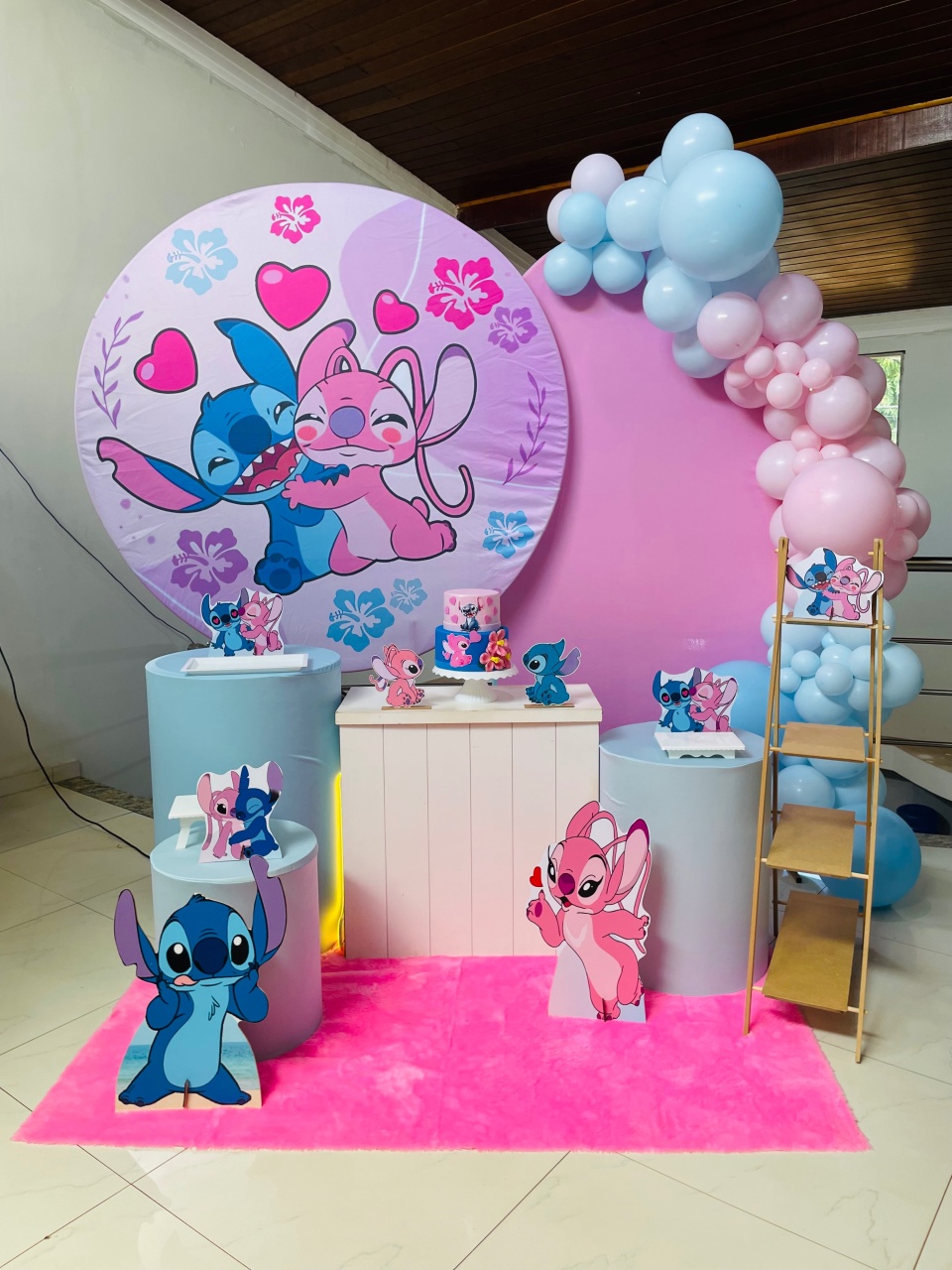 Pegue E Monte Kit Gg Stitch E Angel - Pallacius Festas