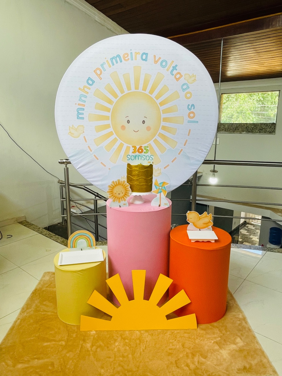 Pegue E Monte Kit P Primeira Volta Ao Sol Rosa - Pallacius Festas