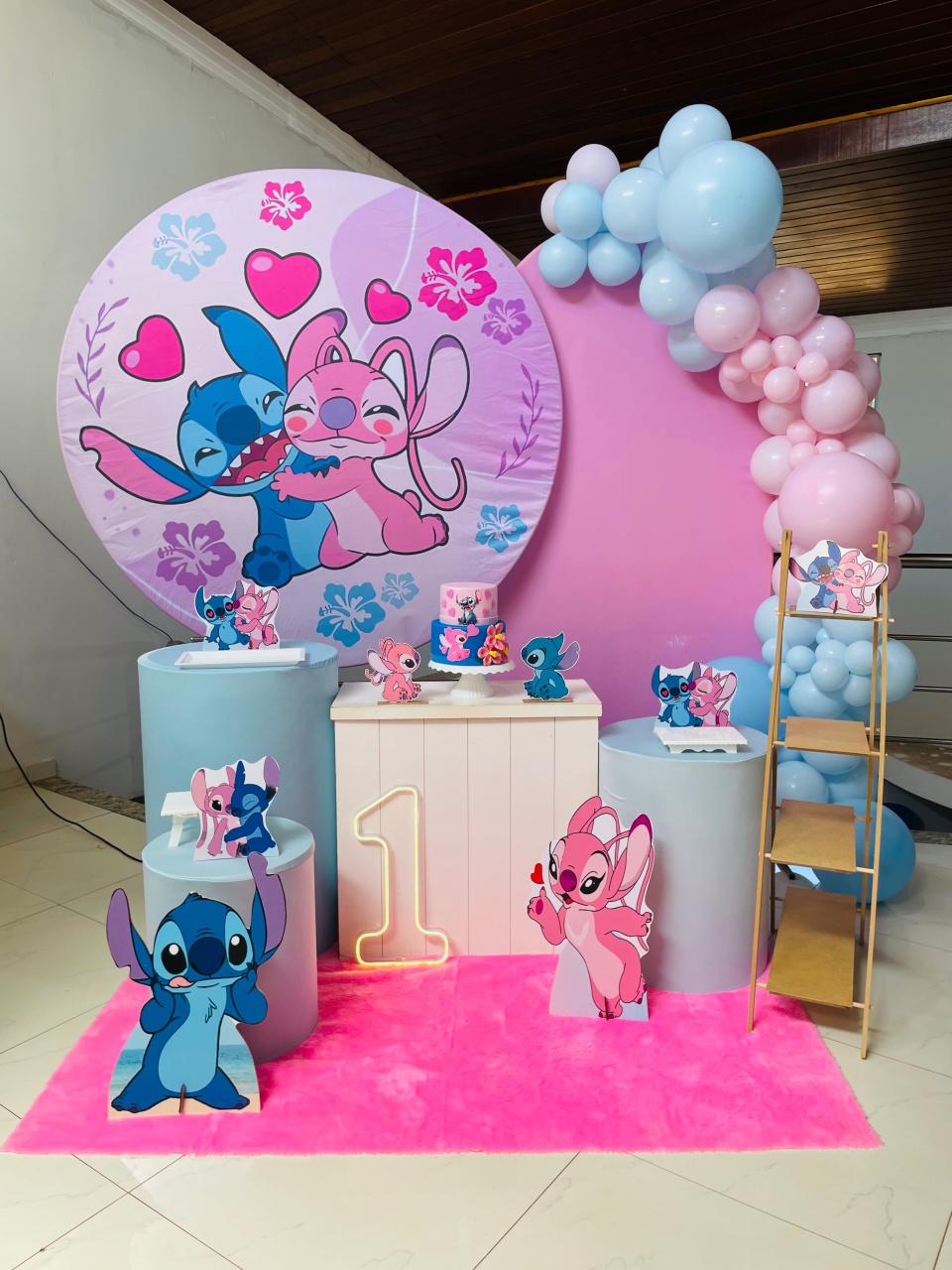 Pegue E Monte Kit G1 Stitch E Angel Com Led - Pallacius Festas