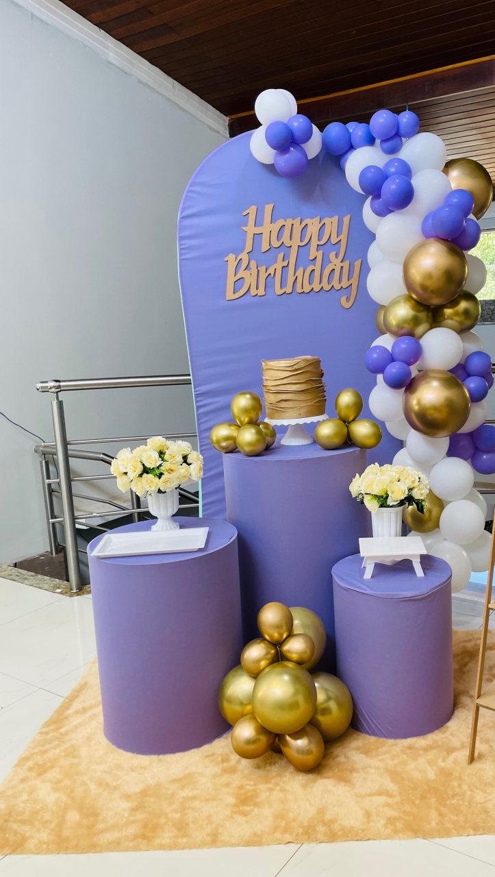  Kit P Happy Birthday Lilas - Pallacius Festas