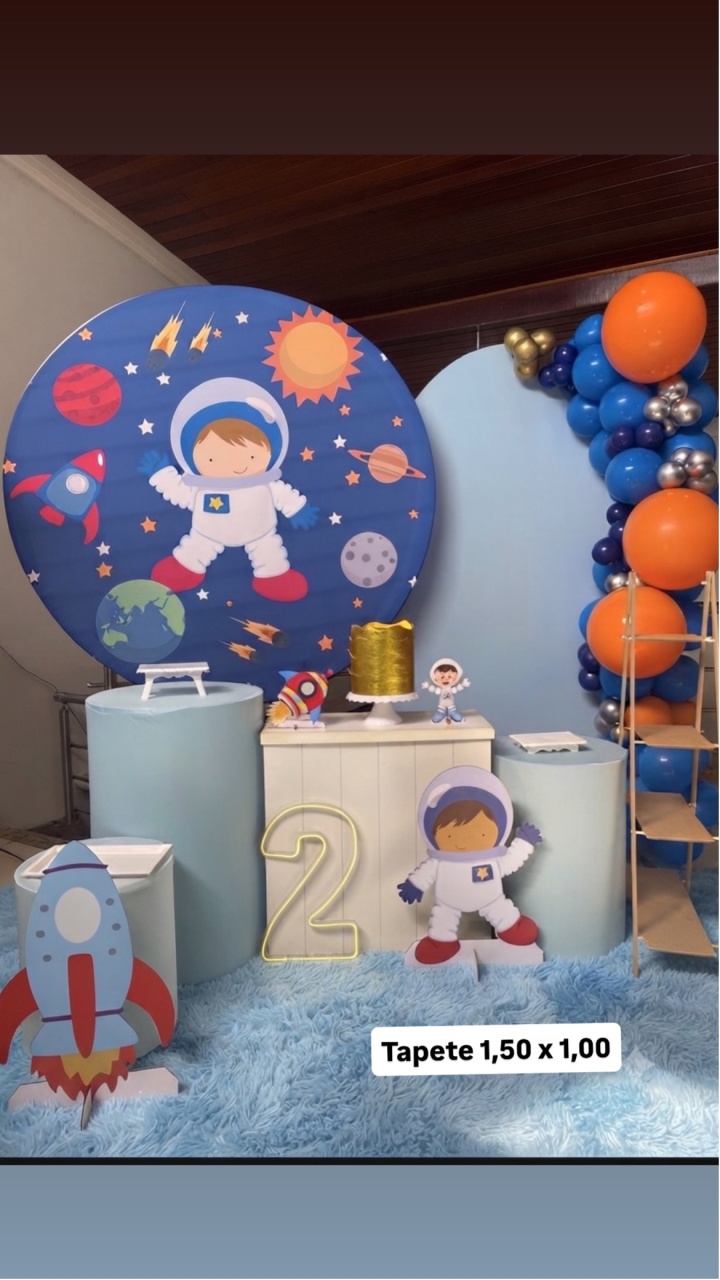 Astronauta Tons Claros - Kit G1 Com Led - Pegue E Monte - Pallacius Festas