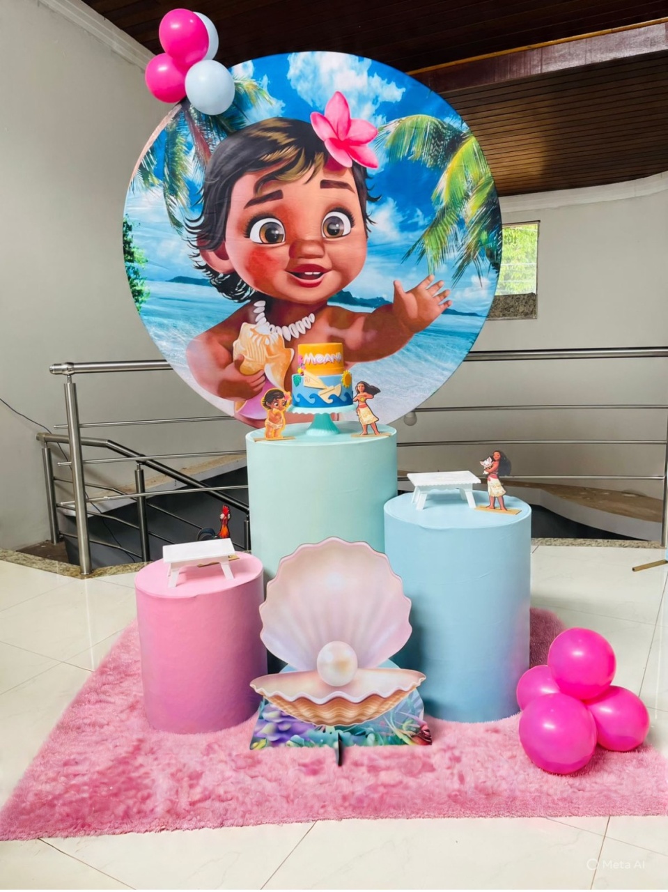 Moana Baby Fundo Do Mar Rosa- Pegue E Monte Kit P   (Cópia) - Pallacius Festas