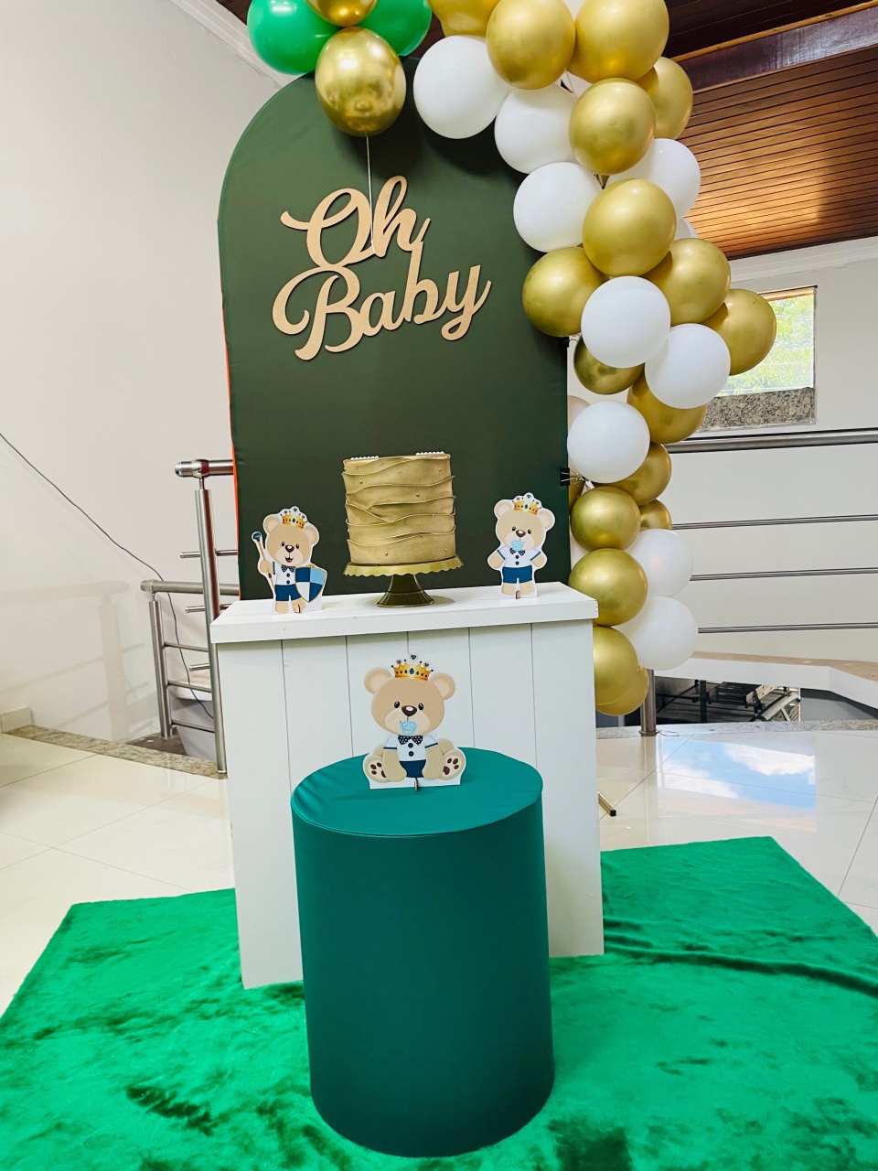 Kit Mb Chá de Bebê Oh Baby Verde  - Pallacius Festas