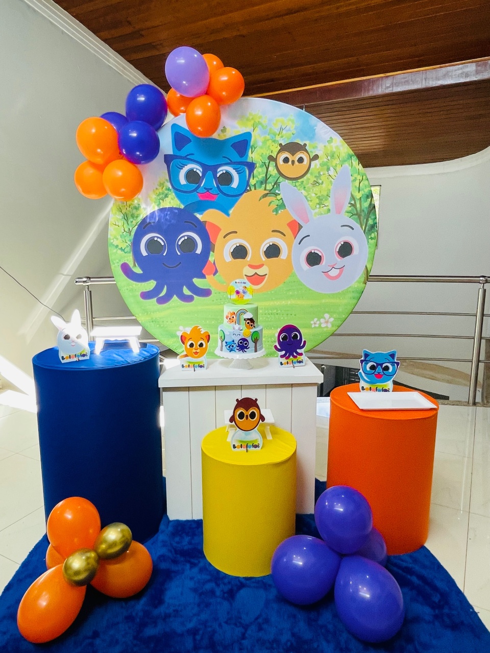 Pegue E Monte Kit M Bolofofos Em Tons de Azul  - Pallacius Festas