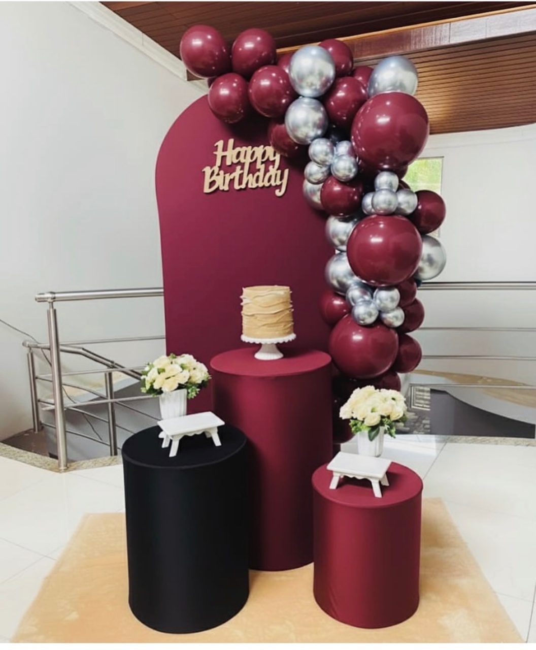 Kit P Happy Birthday Marsala - Pallacius Festas