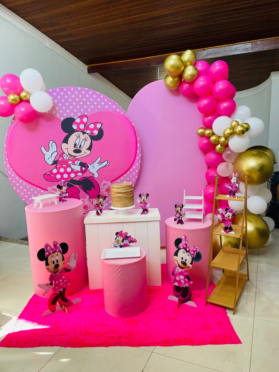 Minnie Rosa - Pegue E Monte Kit Gg  - Pallacius Festas