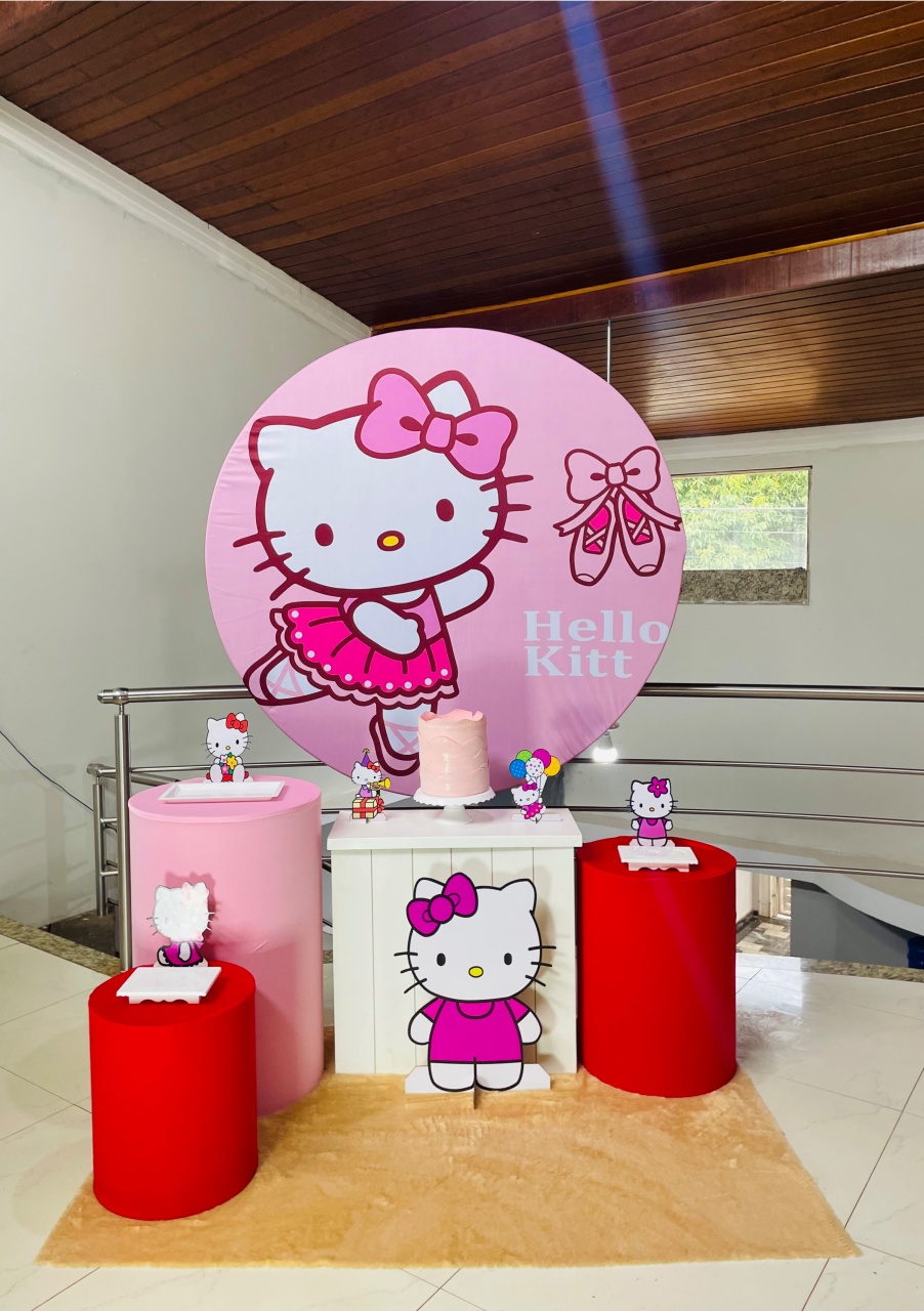 Hello Kitty Bailarina Kit M - Pegue E Monte - Pallacius Festas