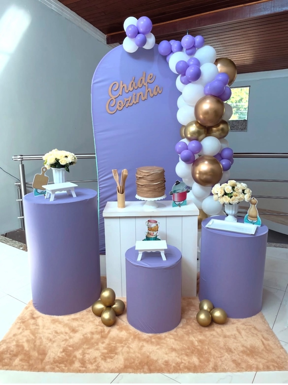  Kit M Chá de Cozinha Lilas  - Pallacius Festas