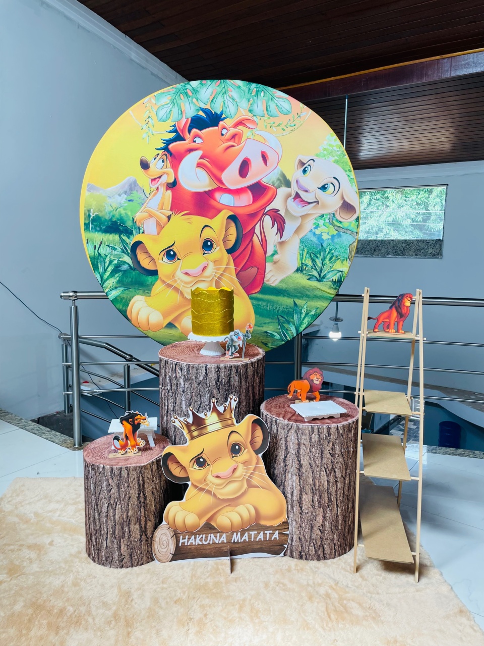 Kit P1 Rei Leão Com Escadinha - Pallacius Festas