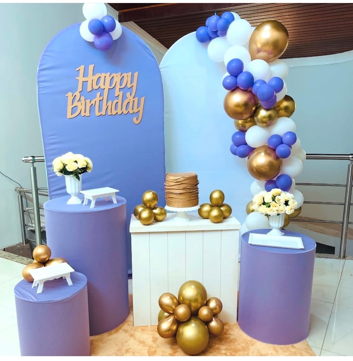  Kit G Happy Birthday Lilas - Pallacius Festas