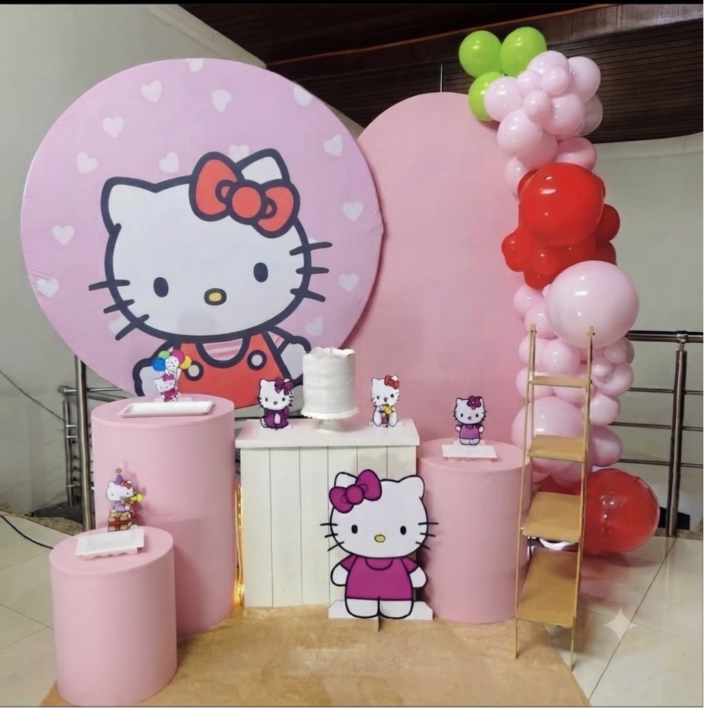 Hello Kitty Rostinho Op 2 - Kit Gg - Pegue E Monte - Pallacius Festas