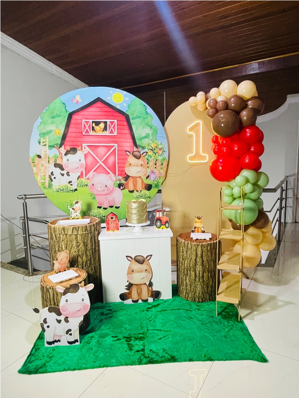 Fazendinha Vermelha Cpa 2 - Kit G1- Com Led - Pegue E Monte - Pallacius Festas