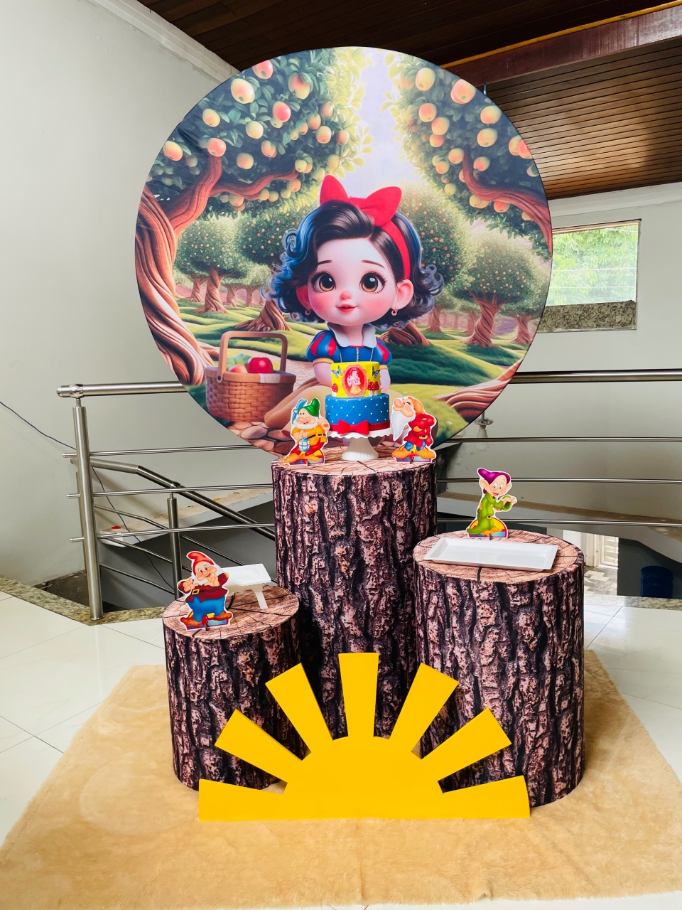 Pegue E Monte Kit P Branca de Neve Baby (Troncos) - Pallacius Festas