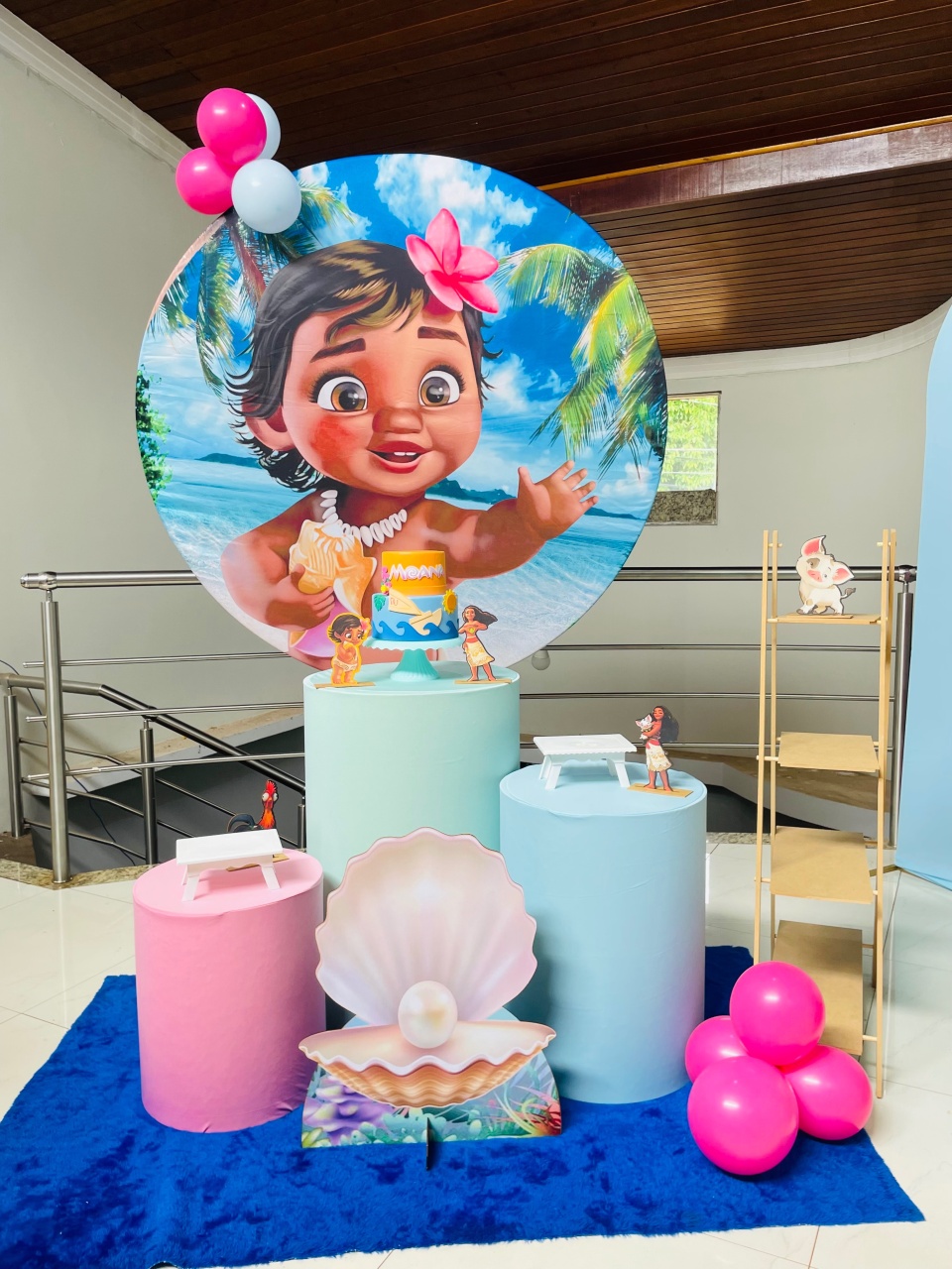 Moana Baby Fundo Do Mar - Pegue E Monte Kit P1 Com Escadinha  - Pallacius Festas