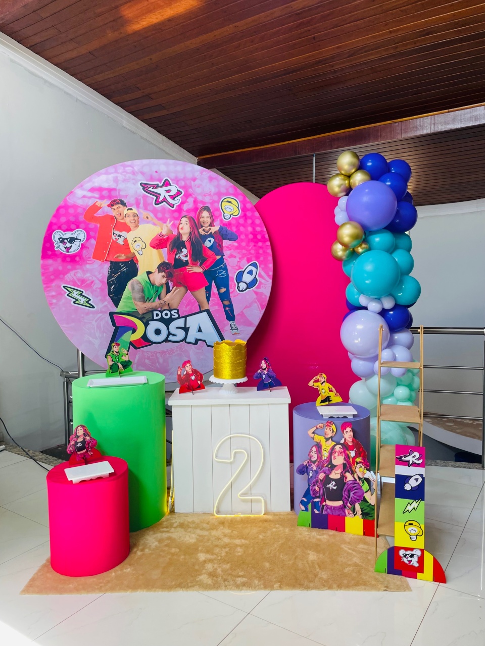Grupo Do Rosas  Kit G1 Com Led - Pegue E Monte   - Pallacius Festas