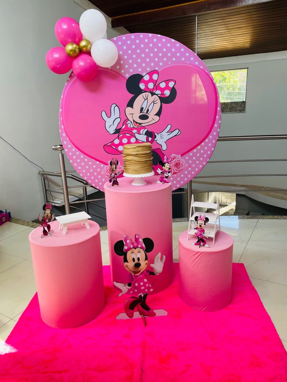 Minnie Rosa - Pegue E Monte Kit P - Pallacius Festas