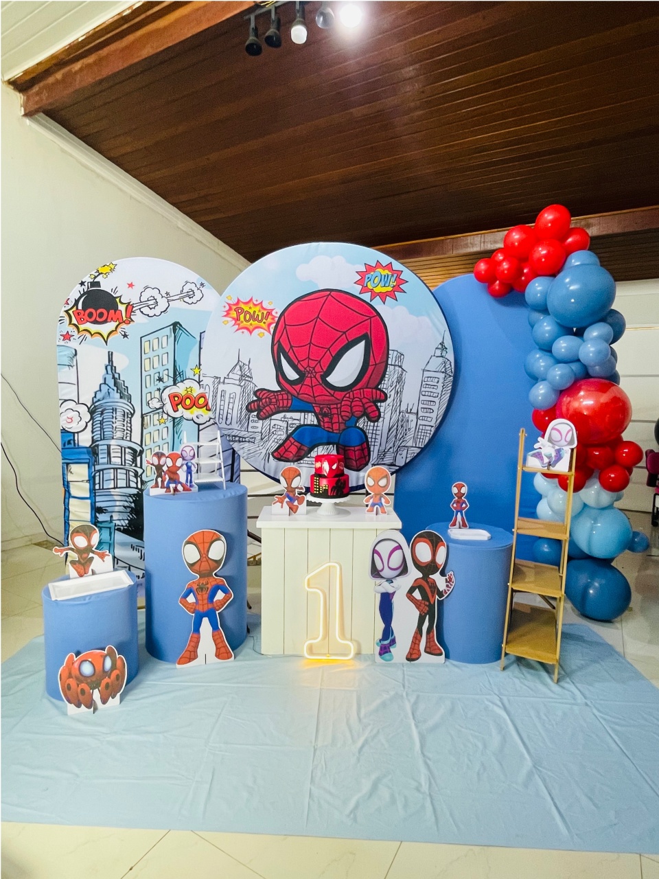 Homem Aranha Baby Dia - Kit Triplo P - Pegue E Monte - Pallacius Festas