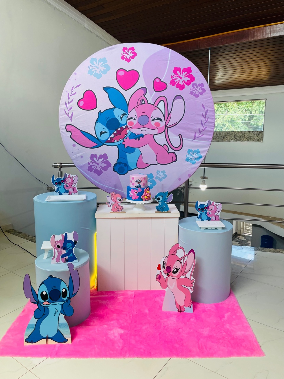 Pegue E Monte Kit M Stitch E Angel - Pallacius Festas