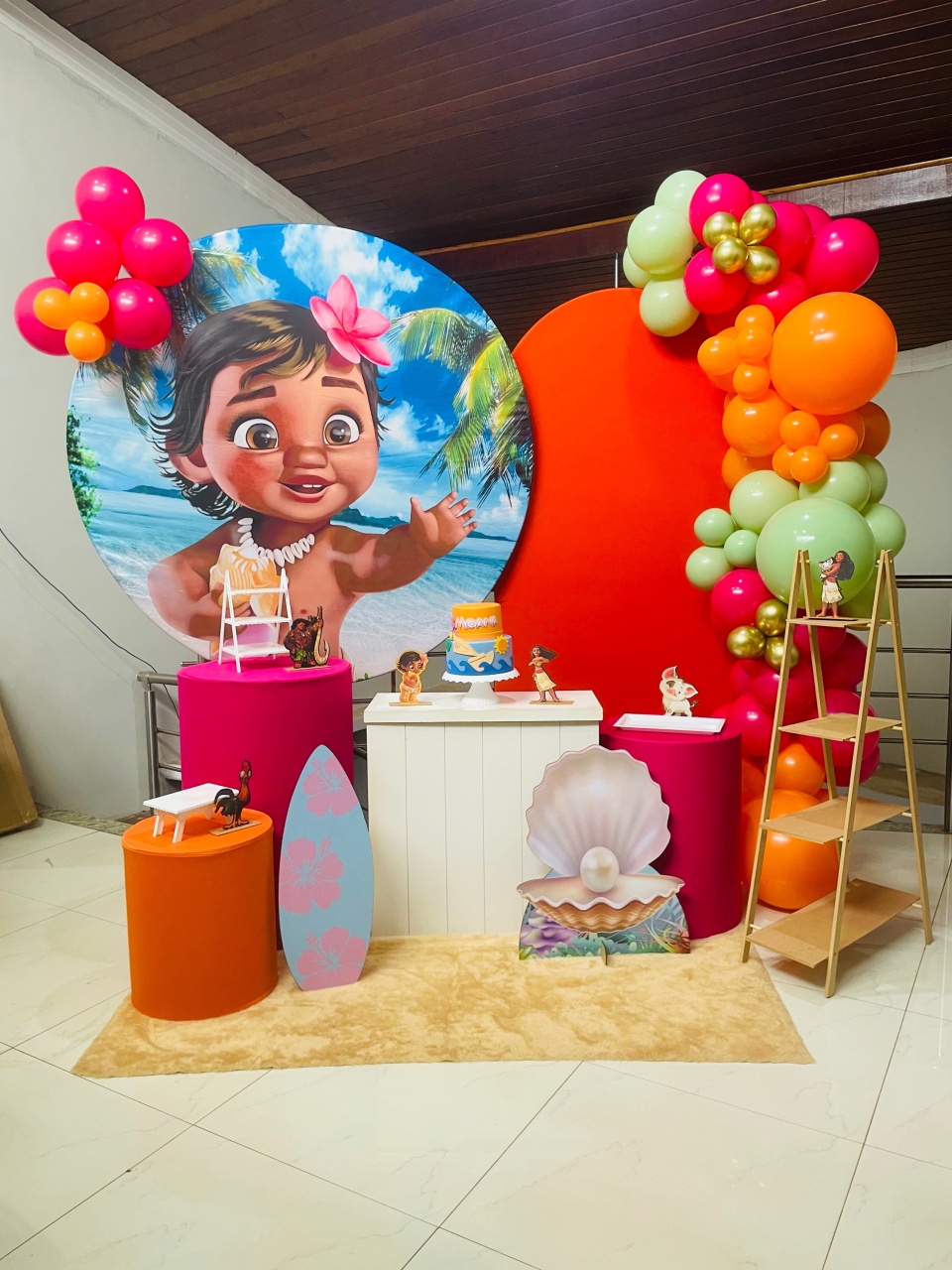 Moana Baby  - Pegue E Monte Kit G1 Com Led - Pallacius Festas