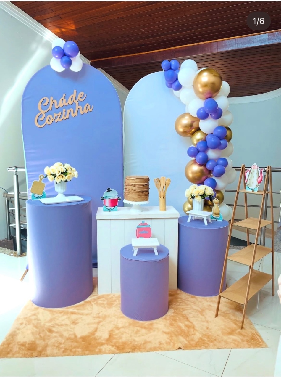  Kit Gg Chá de Cozinha Lilas   - Pallacius Festas