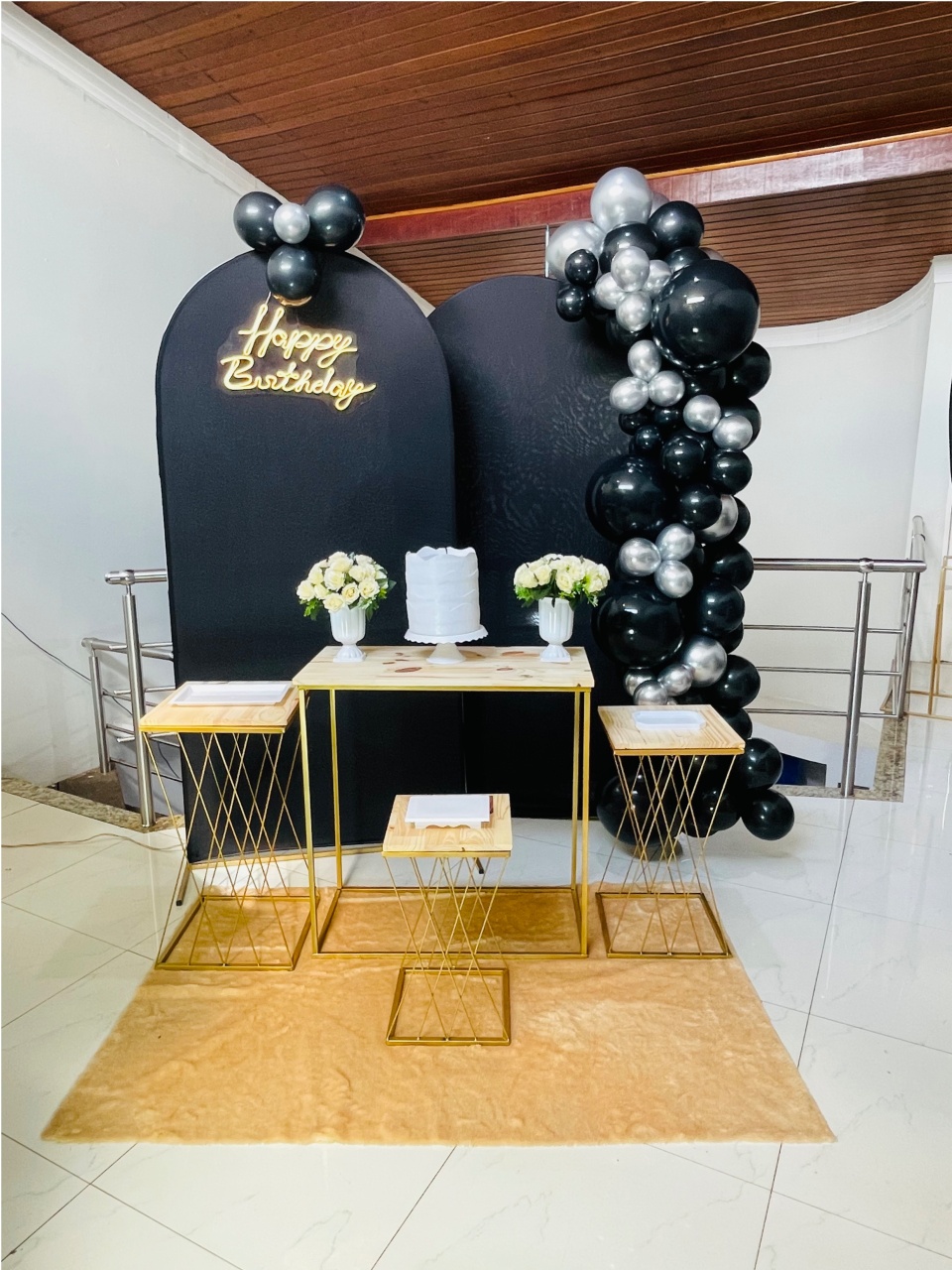 Happy Gala Preto -Kit G3 Happy Led - Pegue E Monte - Pallacius Festas