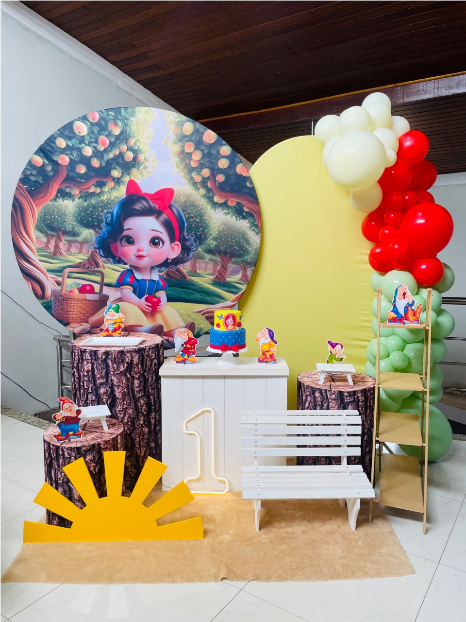 Pegue E Monte Kit G3 Branca de Neve Baby (Troncos) - Pallacius Festas