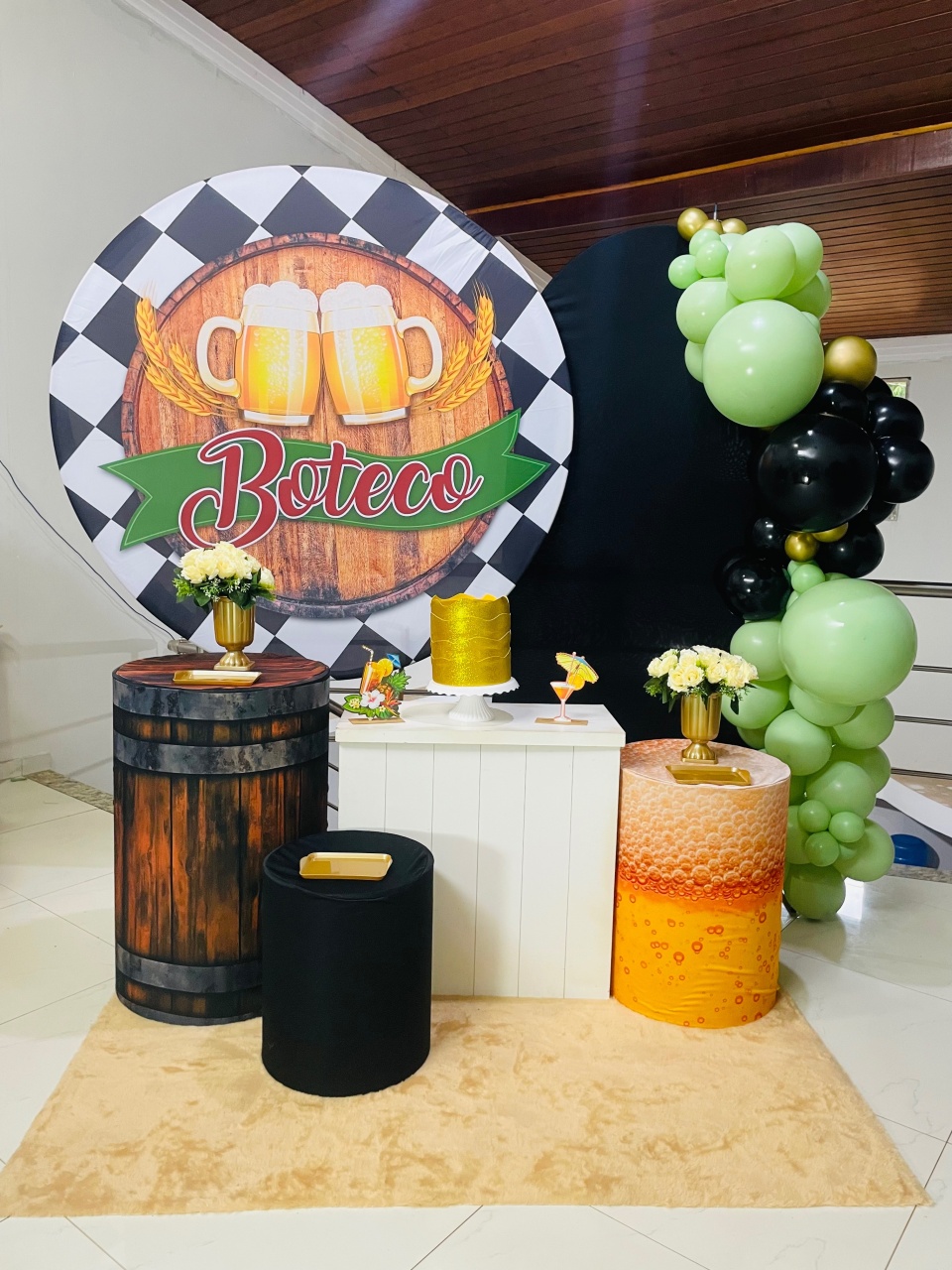 Pegue E Monte Kit G Boteco E Cerveja  - Pallacius Festas