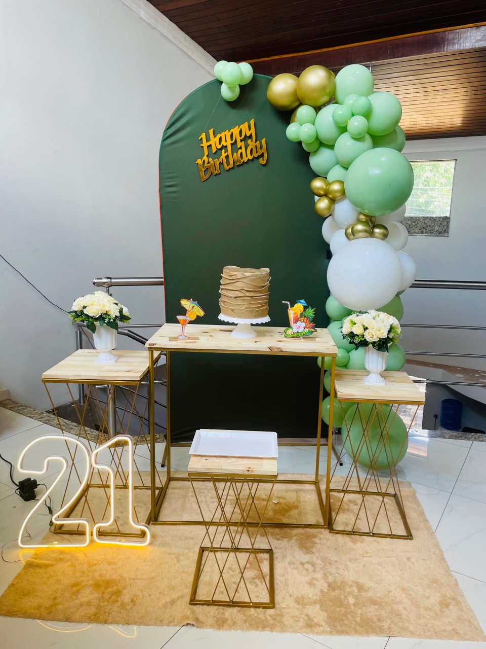 Happy Gala Verde Kit M Com Led  - Pallacius Festas