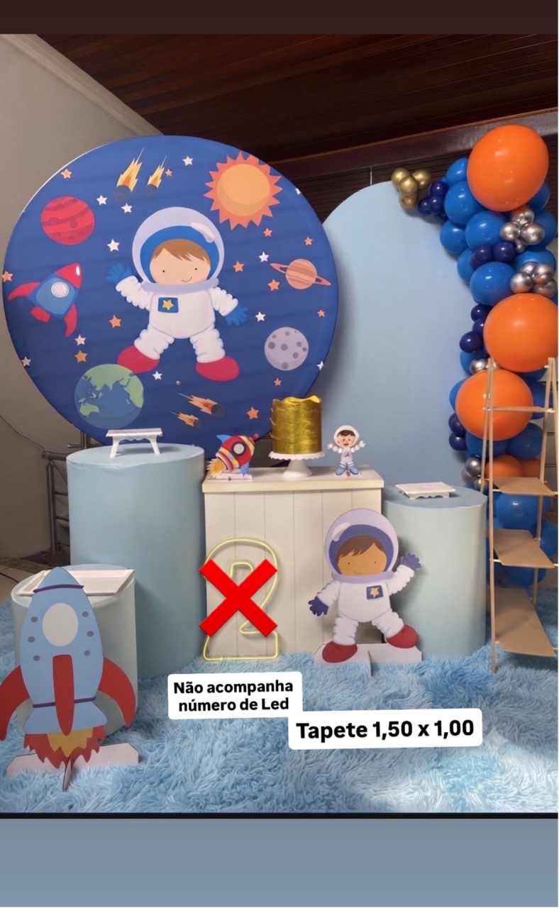 Astronauta Tons Claros - Kit Gg - Pegue E Monte - Pallacius Festas