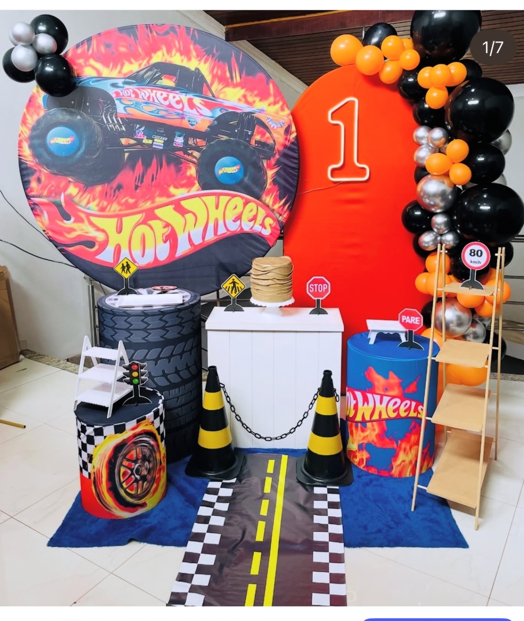 Pegue E Monte Kit G1 Hot Wheels Com Número de Led  - Pallacius Festas
