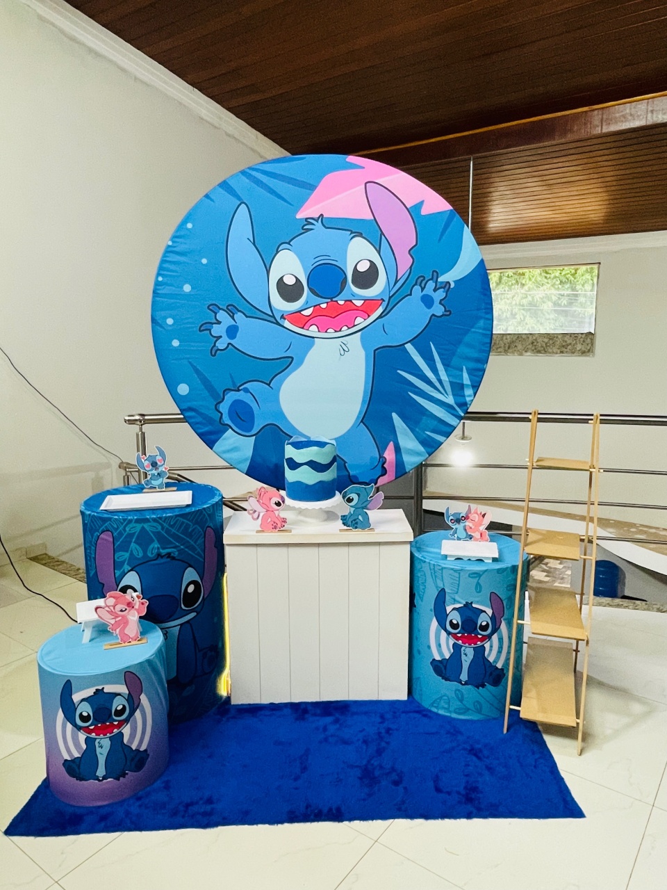 Pegue E Monte Kit M1 Stitch Com Escadinha - Pallacius Festas