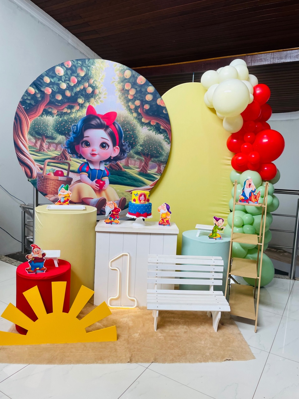 Pegue E Monte Kit G3 Branca de Neve Baby (Tons Pastéis) - Pallacius Festas