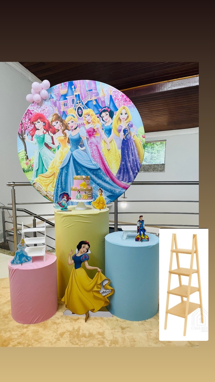 Pegue E Monte Kit P1 Princesas Com Escadinha - Pallacius Festas