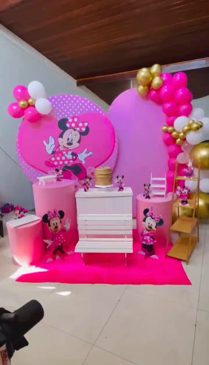 Minnie Rosa - Pegue E Monte Kit G2  - Pallacius Festas