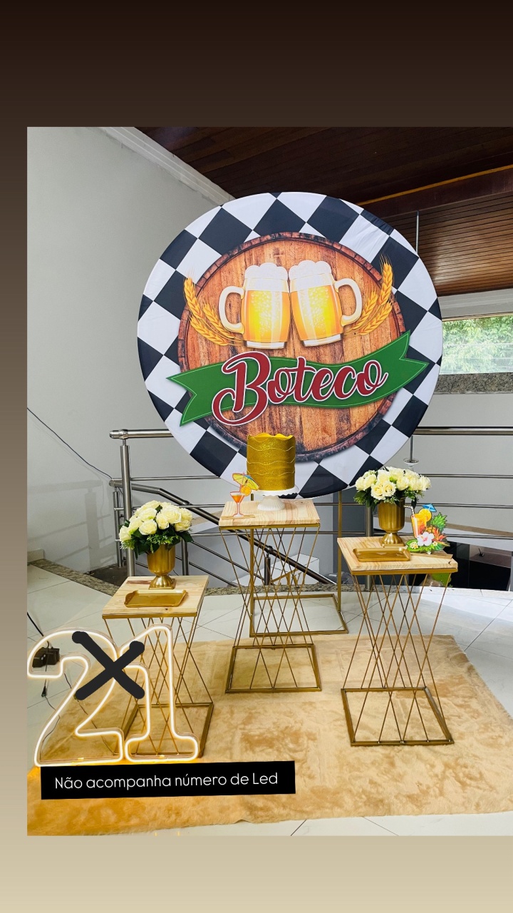Pegue E Monte Kit P Boteco E Cerveja Rústico Treliça  - Pallacius Festas
