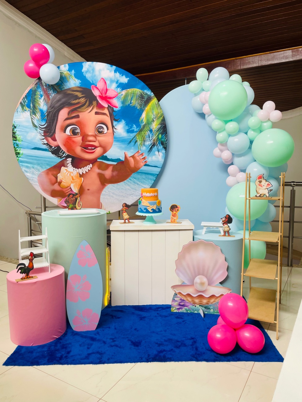 Moana Baby Fundo Do Mar - Pegue E Monte Kit Gg - Pallacius Festas