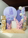 Kit Gg Jardim das Borboletas Lilás Com Borboletas de Chão E Cubos Baby - imagem 1