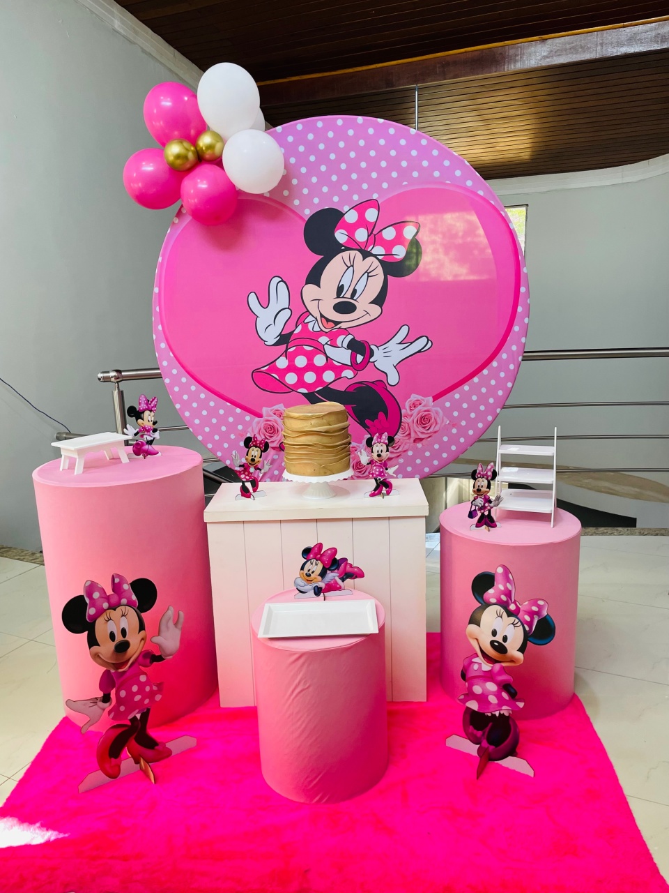 Minnie Rosa - Pegue E Monte Kit M - Pallacius Festas