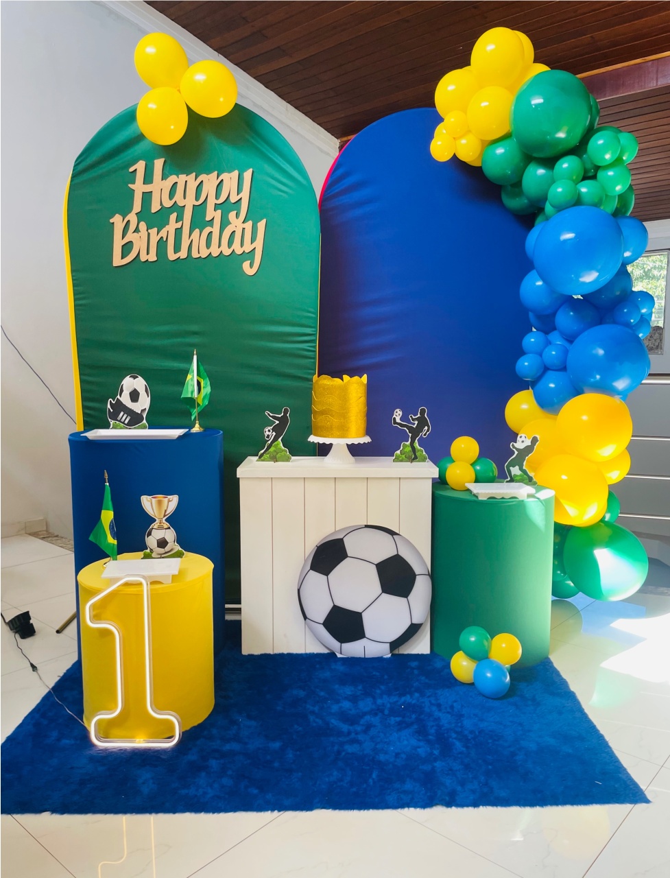 Happy Copa Verde - Kit G1 Com Led - Pegue E Monte - Pallacius Festas