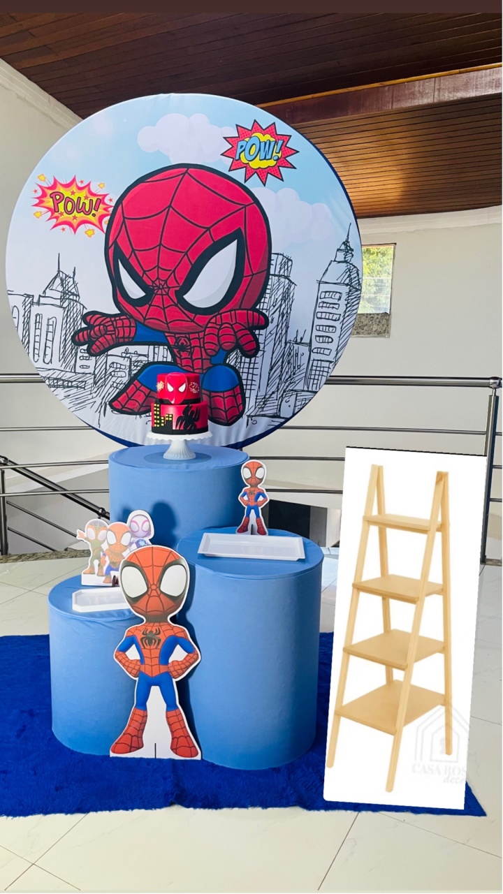 Homem Aranha Baby Dia - Kit P1 Com Escadinha- Pegue E Monte - Pallacius Festas