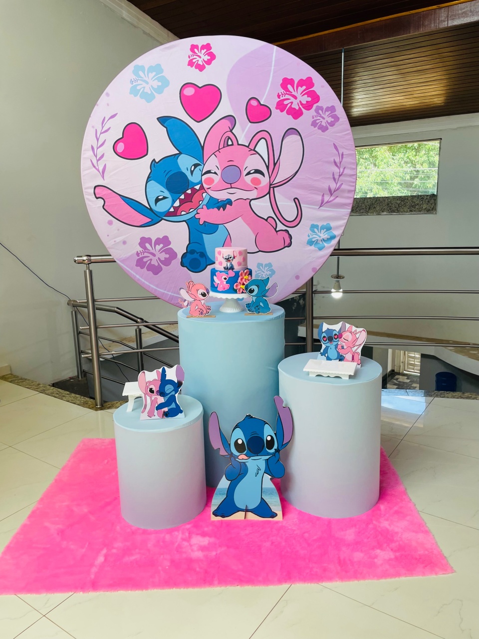 Pegue E Monte Kit P Stitch E Angel - Pallacius Festas