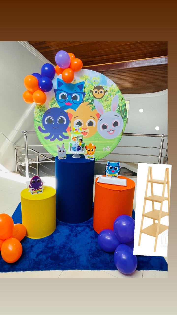 Pegue E Monte Kit P1 Bolofofos Em Tons de Azul Com Escadinha  - Pallacius Festas