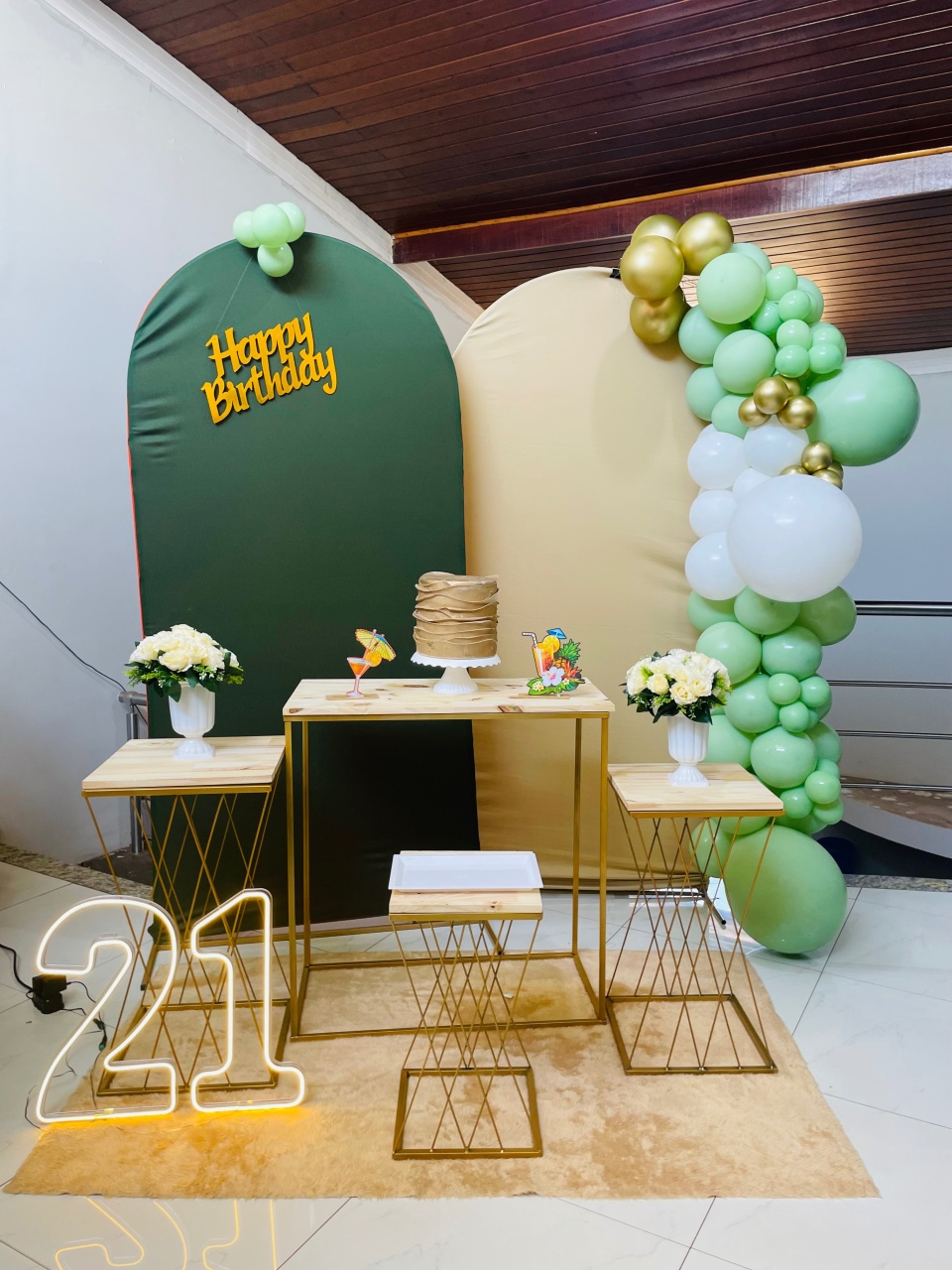 Happy Gala Verde Kit M Com Led - Pallacius Festas