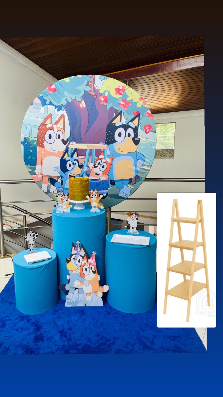 Pegue E Monte Kit P1 Bluey No Carro Em Tons de Azul - Pallacius Festas