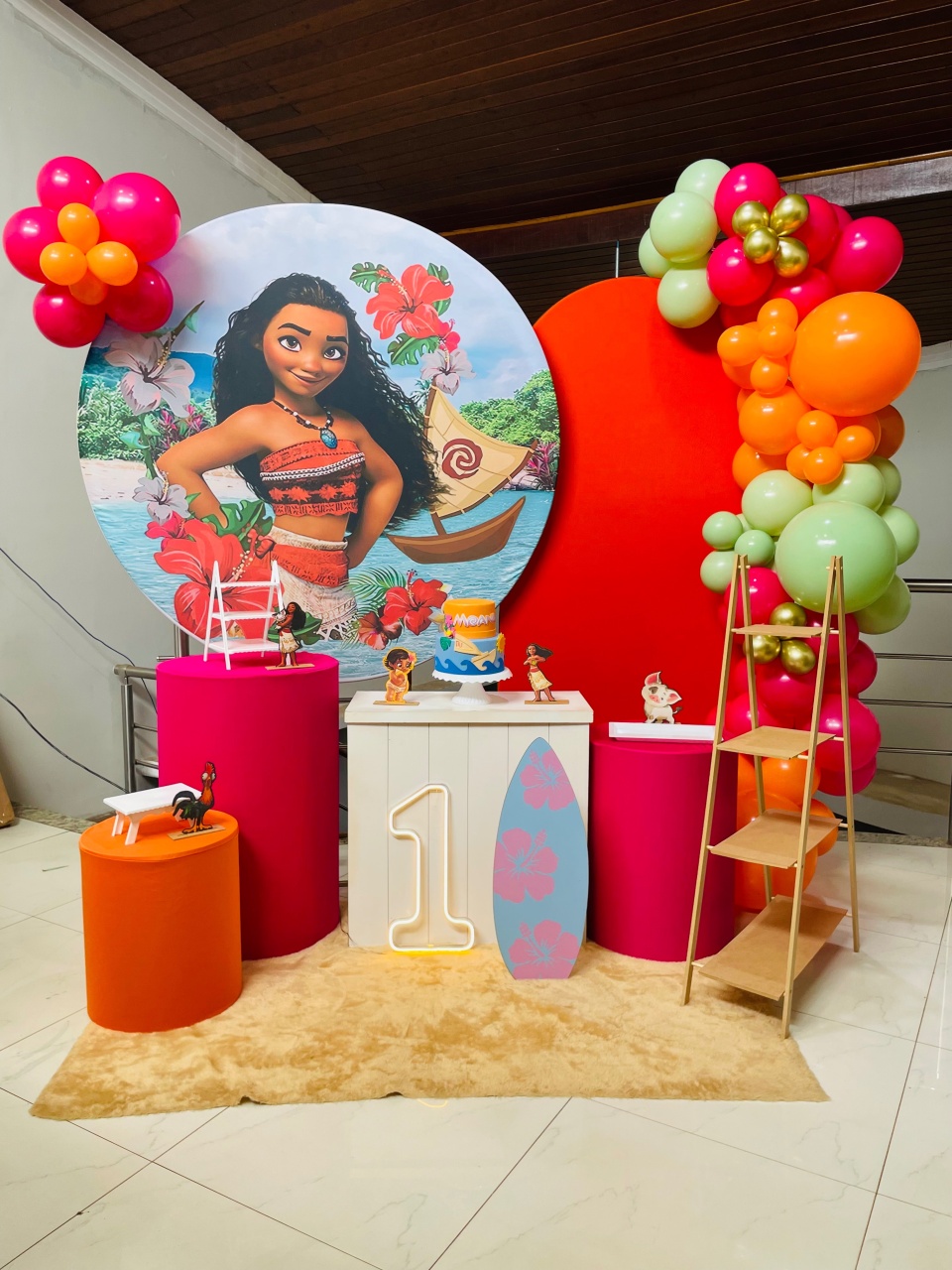 Moana Adulta  - Pegue E Monte Kit G1 Com Led - Pallacius Festas