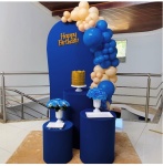 Kit P Happy Azul Flores Champanhe - imagem 2