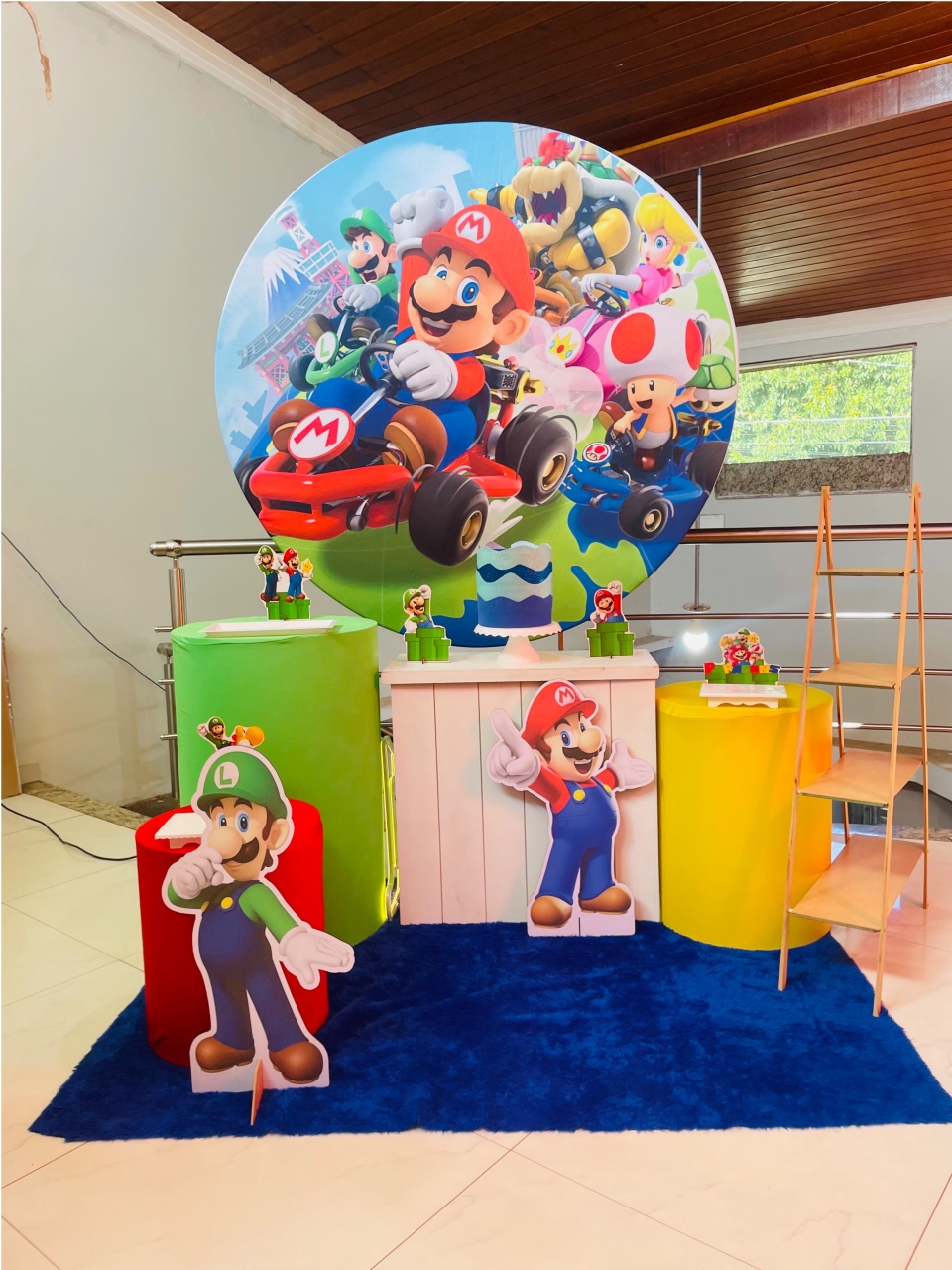 Mario Kart - Kit M1 Com Escadinha - Pegue E Monte - Pallacius Festas