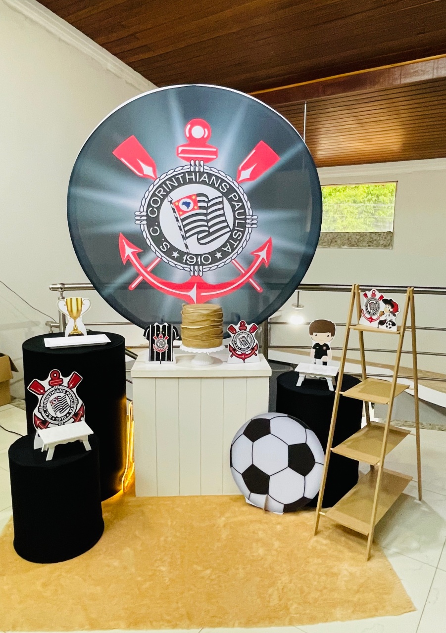 Pegue E Monte Kit M1 Corinthians Com Escadinha  - Pallacius Festas