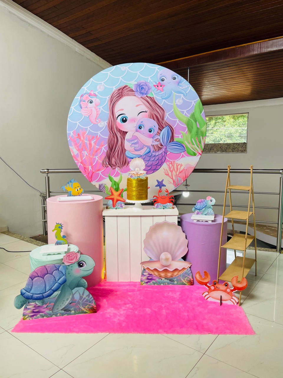 Pegue E Monte Kit M1 Sereia Com Escadinha  - Pallacius Festas