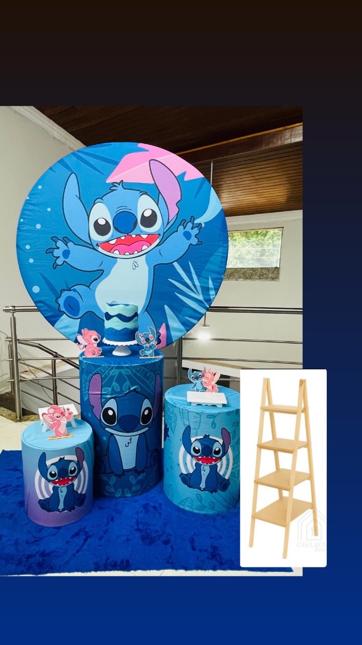 Pegue E Monte Kit P1 Stitch Com Escadinha - Pallacius Festas
